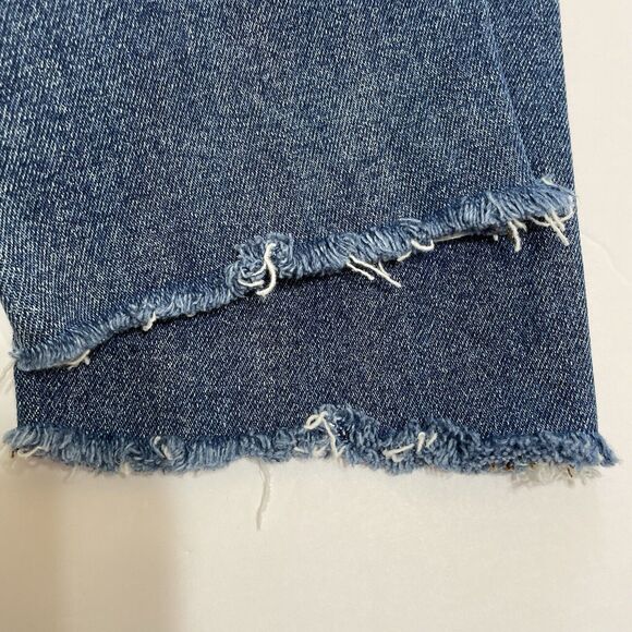 Madewell THE PERFECT VINTAGE JEANS Women’s Size 26 Medium Blue Denim Raw Hem - Picture 6 of 11